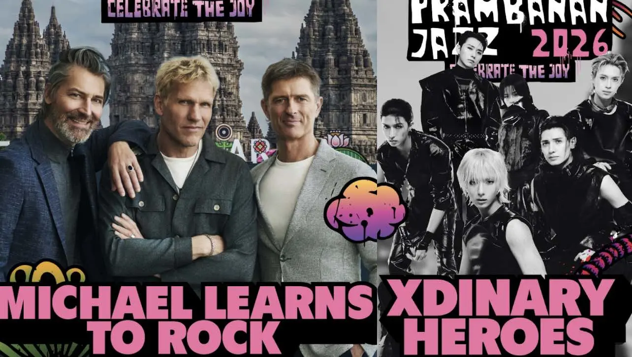 NIKI dan Michael Learns To Rock masuk dalam line up Prambanan Jazz Festival 2026 di Candi Prambanan