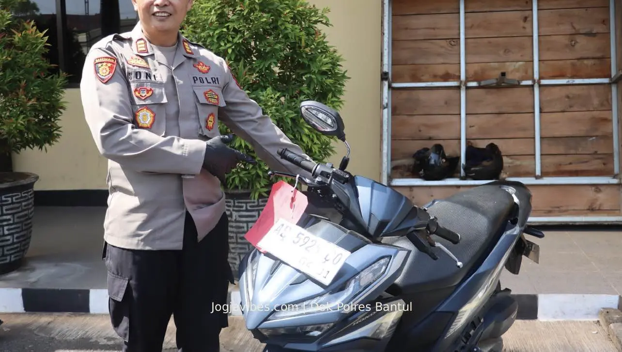Pelaku pencurian motor di Bantul berinisial M diamankan petugas Polsek Jetis beserta barang bukti